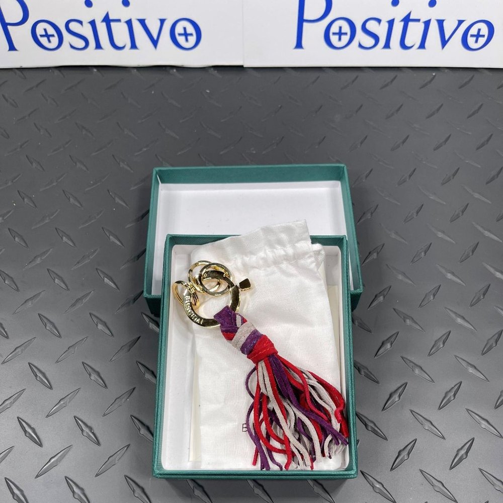 Buscemi Fringe Keyholder Purple Trio Suede